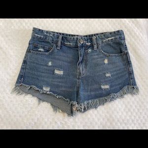 Free People Shorts Free People Distressed Raw Hem Denim Shorts